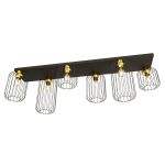 Emibig Ceiling Light Barn Steel Black | Suitable for 6x E27 - Max 15W