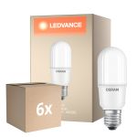 Multipack 6x Osram LED Superstar E27 Linear Frosted 11W 1050lm - 940 Cool White | Best Colour Rendering - Dimmable - Replaces 75W