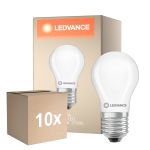 Multipack 10x Ledvance Classic LED E27 Pear Frosted 3.4W 470lm - 827 Extra Warm White | Replaces 40W