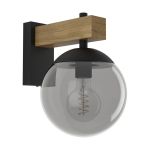 Eglo Wall Light Bufalata Steel Black | IP54 - Suitable for 1x E27