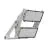 Ledvance LED Floodlight Max Aluminium Grey 900W 156900lm 65x120d - 830 Warm White | IP66 - Asymmetrical