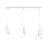 Emibig Pendant Bobi Steel White | Suitable for 3x E27 - Max 15W