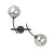 Emibig Wall Light Hunter Steel Black | Suitable for 2x E14 - Max 10W