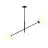 Emibig Pendant Linear Steel Black | Suitable for 2x E14 - Max 10W