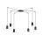 Emibig Pendant Traker Steel Black | Suitable for 6x GU10 - Max 10W