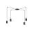 Emibig Pendant Traker Steel Black | Suitable for 4x GU10 - Max 10W