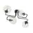 Emibig Ceiling Light Brendi Steel Black | Suitable for 4x E14 - Max 10W