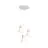 Emibig Pendant Rosa Steel White | Suitable for 3x E27 - Max 15W
