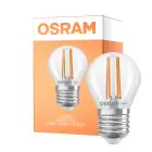 Osram Classic LED E27 Ball Filament Clear 3.8W 806lm - 827 Extra Warm White | Replaces 60W
