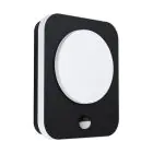 Eglo Wall Light Madriz Aluminium Black 3W 370lm - 830 Warm White | IP44 - Motion Sensor